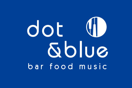 飲食店の店舗デザイン｜ドット＆ブルーのロゴマーク