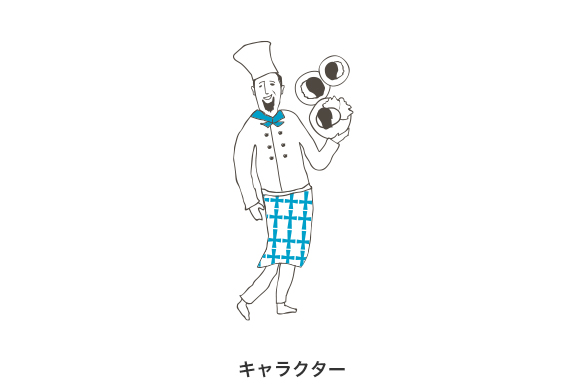 飲食店のデザイン｜キッチン ミルポワのキャラクター