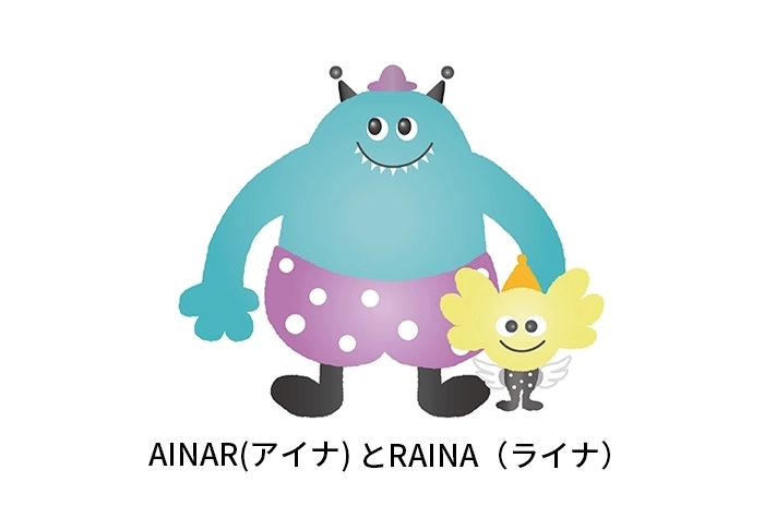 岡崎ならい歯科のカラフルでかわいいキャラクター